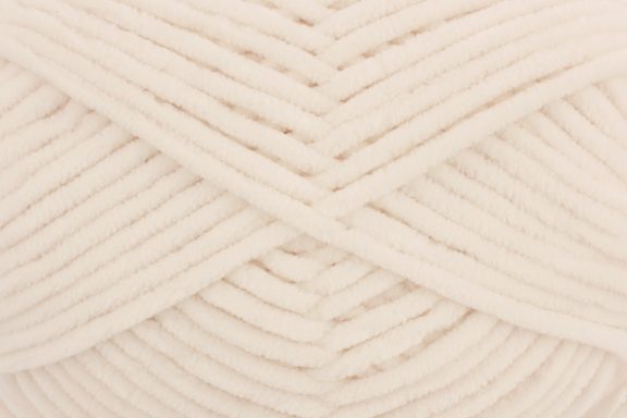 Fil chenille Funny uni de la marque Gründl couleur écru