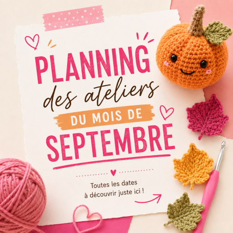 Planning des ateliers crochet – Septembre Planning ateliers crochet septembre à Toulon