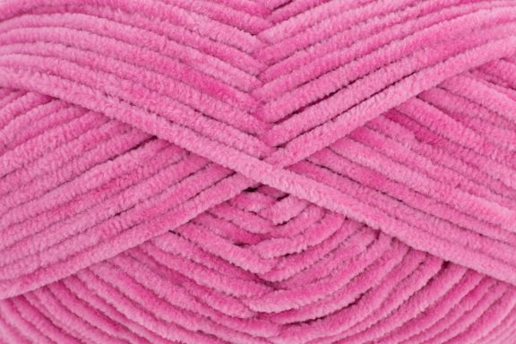 Fil chenille Funny uni de la marque Gründl couleur rose